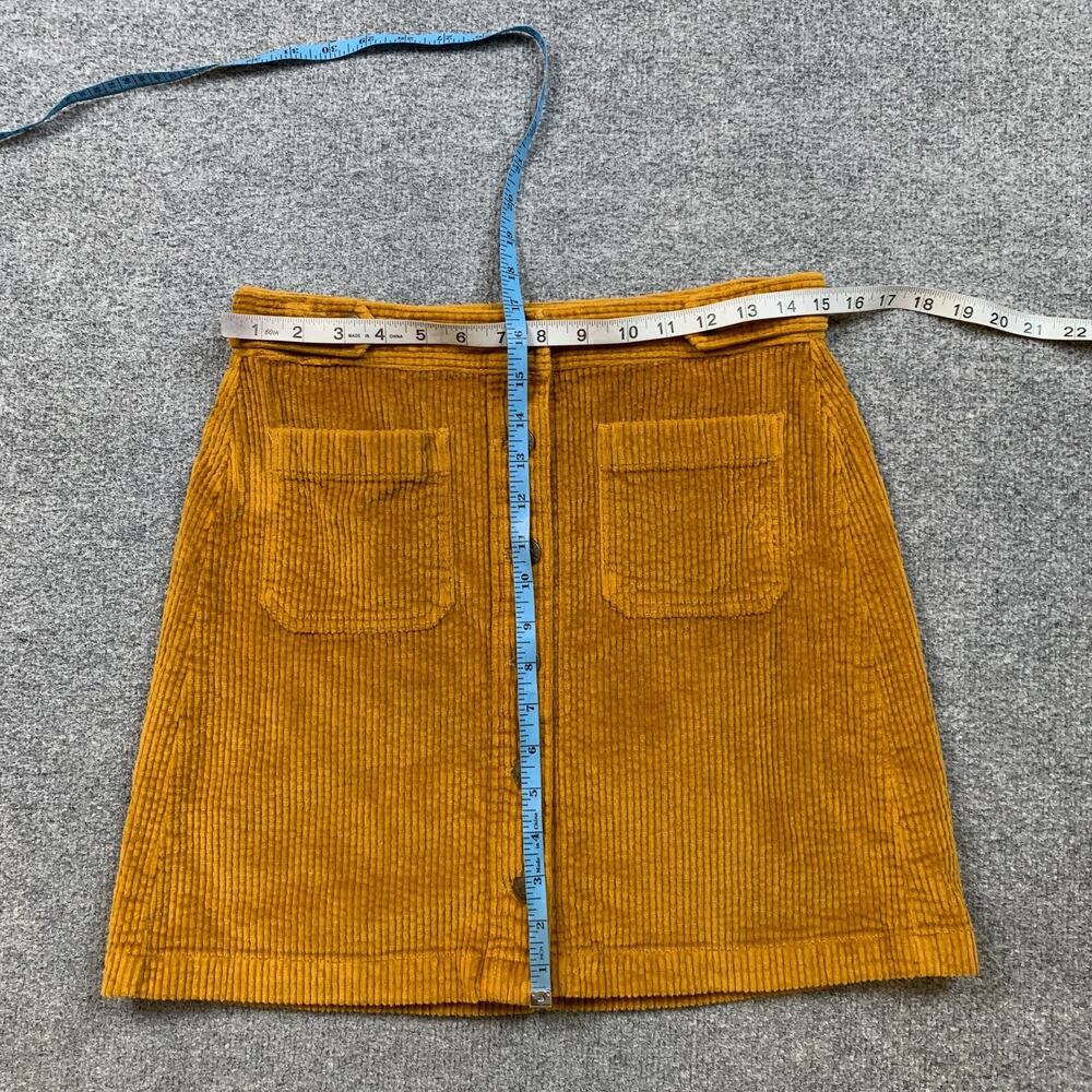 Madewell Skirt Womens 4 Roasted Pecan Corduroy A Line Patch Pocket Edition Mini - Picture 4 of 11